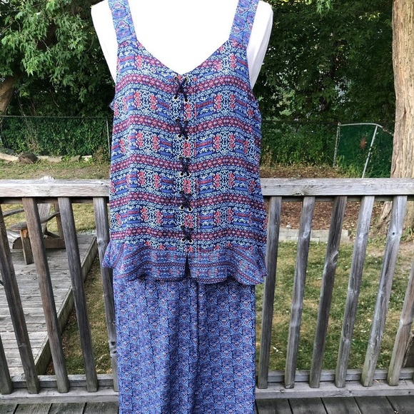 Wide-leg pants & matching top sz.13 - Picture 3 of 12